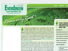 Tablet Screenshot of evergreenlawnsprinklers.com